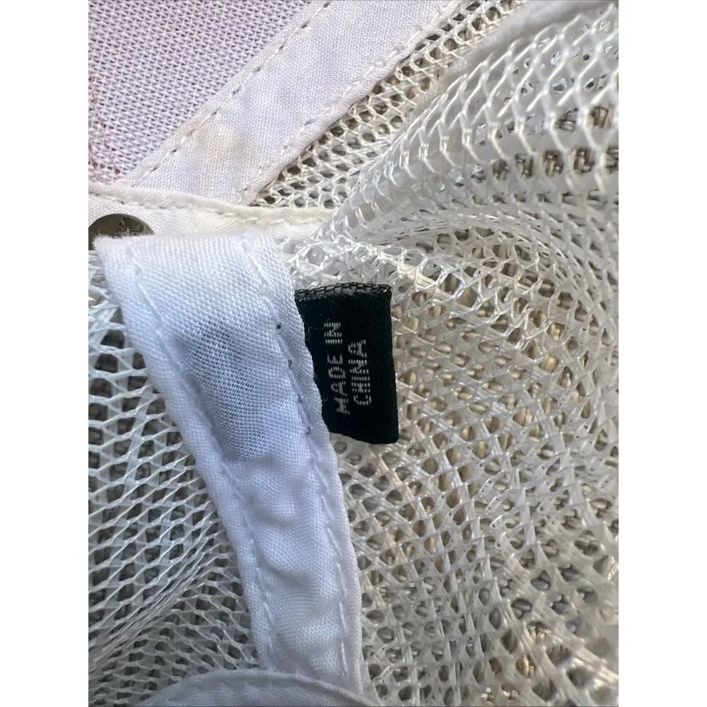 Penn State Legecy Trucker Hat Pink Suede White Mesh Snap Back Leather Patch Cap